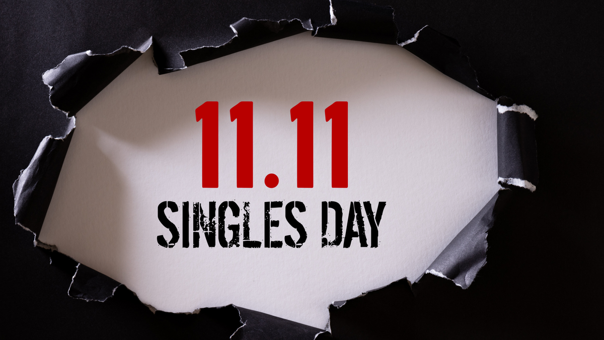 Banner mit der Aufschrift Singles Day