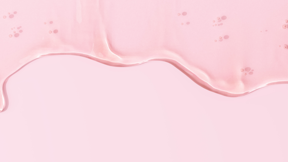 Pinke Gloss Textur am oberen Bildrand auf einem pinken Hintergrund