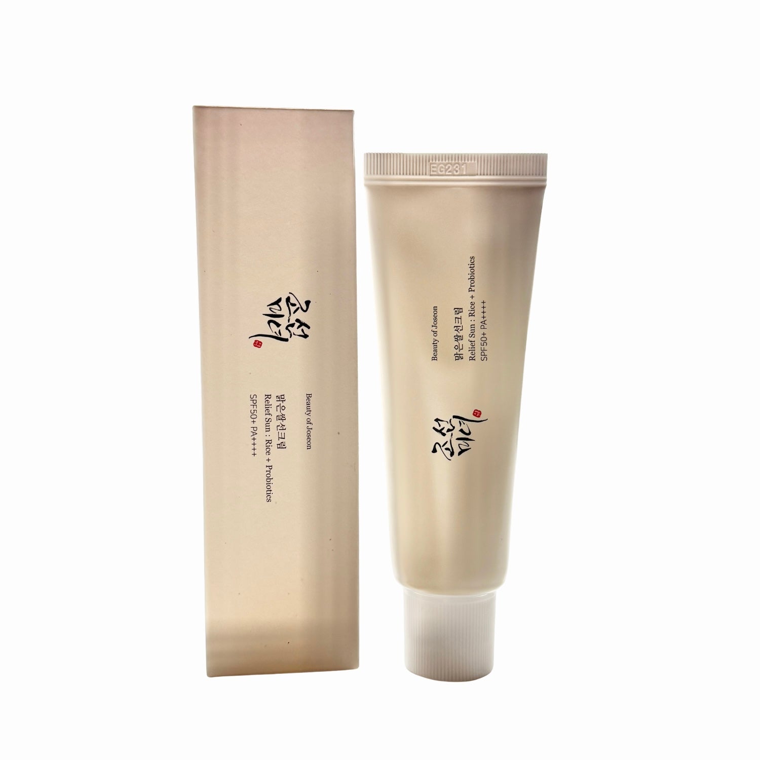 Beauty of Joseon Relief Sun SPF50+ Sonnencreme 50ml Produkt und Verpackung
