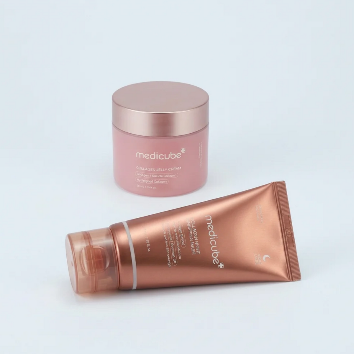 Medicube Collagen Jelly Cream und Night Wrapping Mask als Set für Tag und Nacht