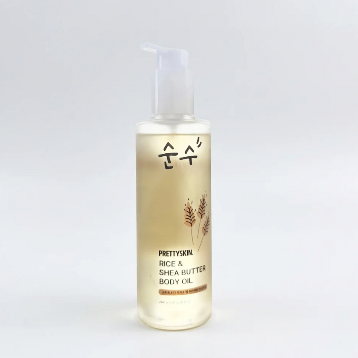 PRETTYSKIN Rice & Shea Butter Body Oil, Körperöl mit Reiskleieöl und Sheabutter 150 ml