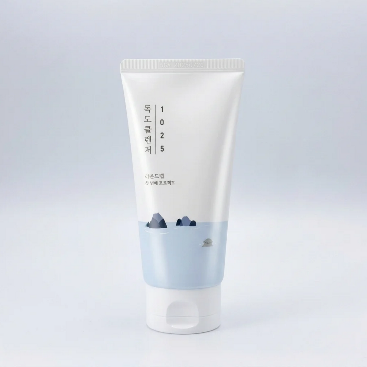 ROUND LAB 1025 Dokdo Cleanser, milder Reinigungsschaum 150 ml, Tube mit Verpackung